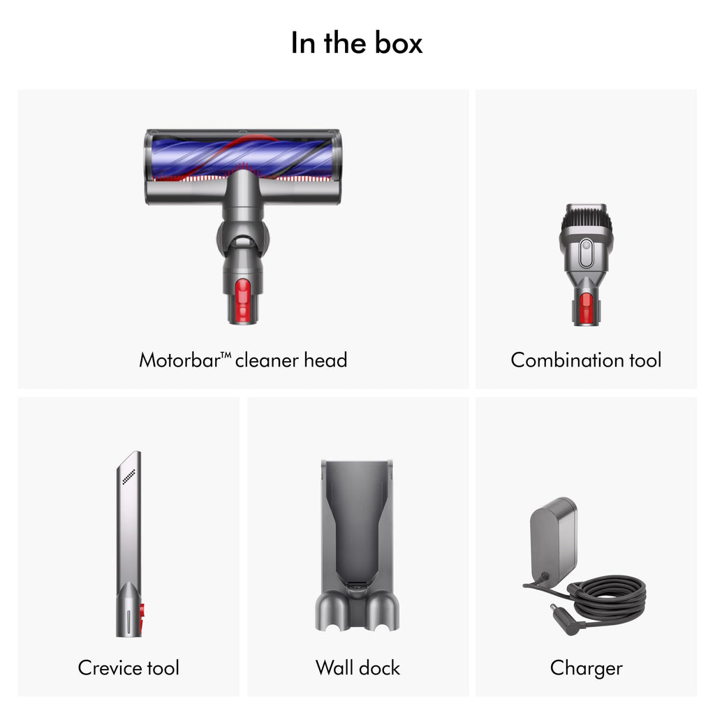 Dyson V11 Advanced cordless stick vacuum cleaner, 200 AW, 60min, Hair de-tangling (Nickel/Purple)