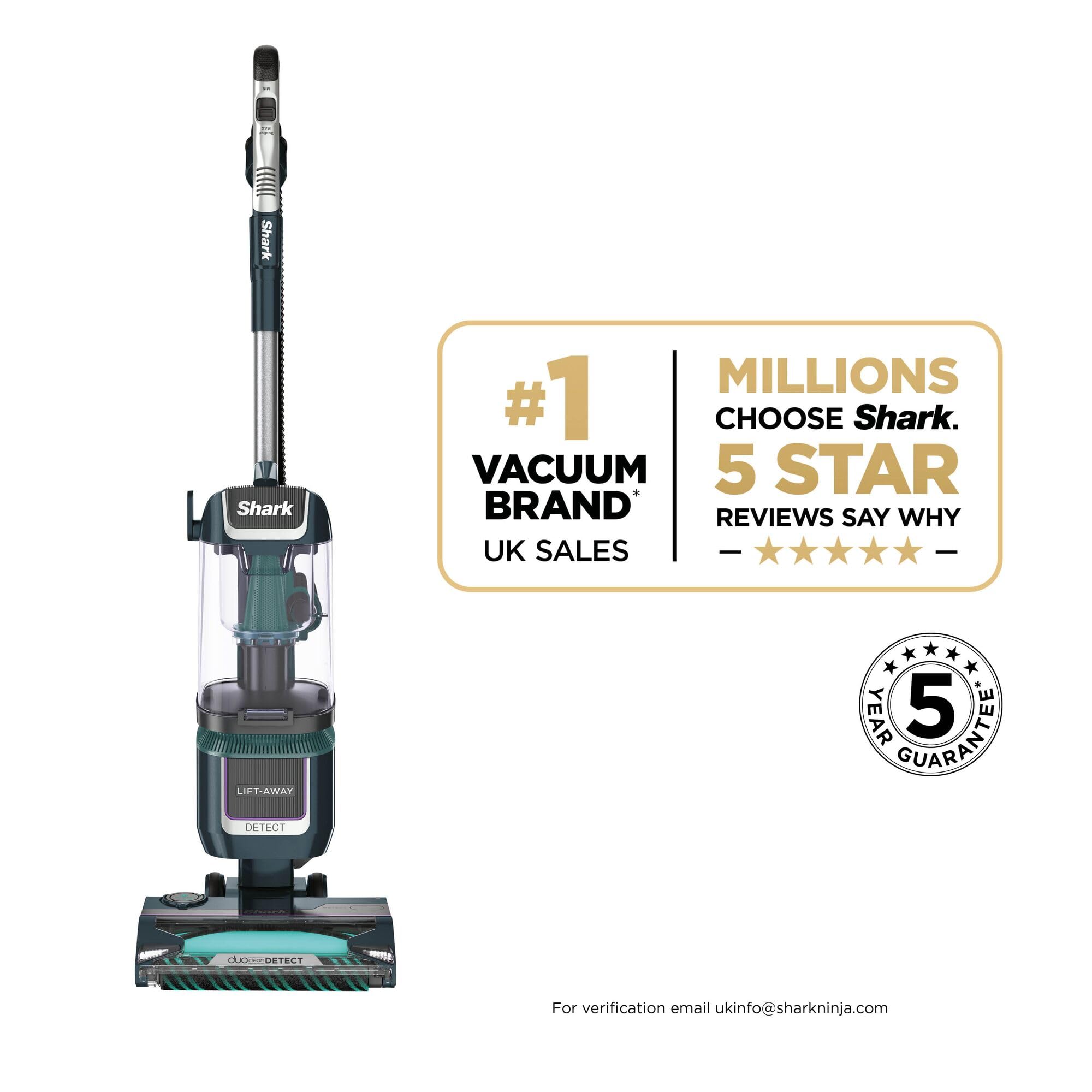 Shark Detect XL Corded Upright Vacuum Cleaner, Ultra-Powerful Pet Hair Pick-Up, DuoClean Detect, Direction Detect, Anti-Allergen, 2.5l XL Dust Cup, Lift-Away Technology, 8m Cord LA791UKT