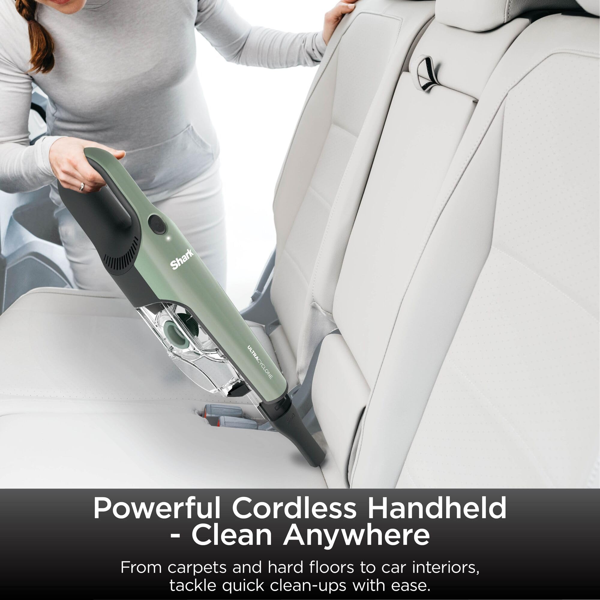 Shark Handheld Cordless Vacuum Cleaner with Crevice Tool and Scrubbing Brush, 65W, 0.45 liters, 10 Minute Run-Time, Washable Filter, Teal, CH901UK