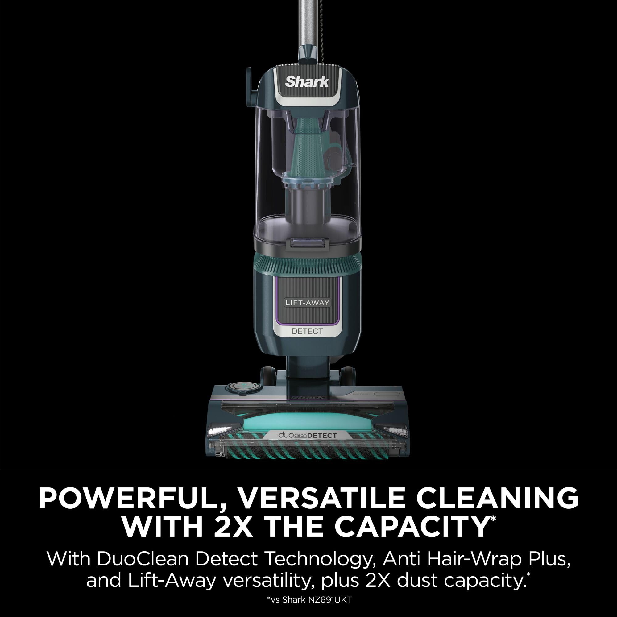 Shark Detect XL Corded Upright Vacuum Cleaner, Ultra-Powerful Pet Hair Pick-Up, DuoClean Detect, Direction Detect, Anti-Allergen, 2.5l XL Dust Cup, Lift-Away Technology, 8m Cord LA791UKT