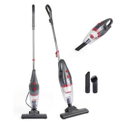 Beldray 2 in 1 Upright Vacuum Cleaner, Corded Handheld Vacuum Cleaner, Lightweight, Bagless, with 1L Dust Tank, HEPA Filter, 600W, Crevice and Brush Tools, Stairs, Upholstery and Car