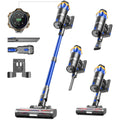 600W 50kPa 65Mins Cordless Vacuum Cleaner, 1.6L Self-Standing Anti-Tangle Vacuum cleaners for Home with OLED Touch Screen, Wall-Mounted Charging, Upright Vacuum for Pet Carpet Car Hardwood Floor