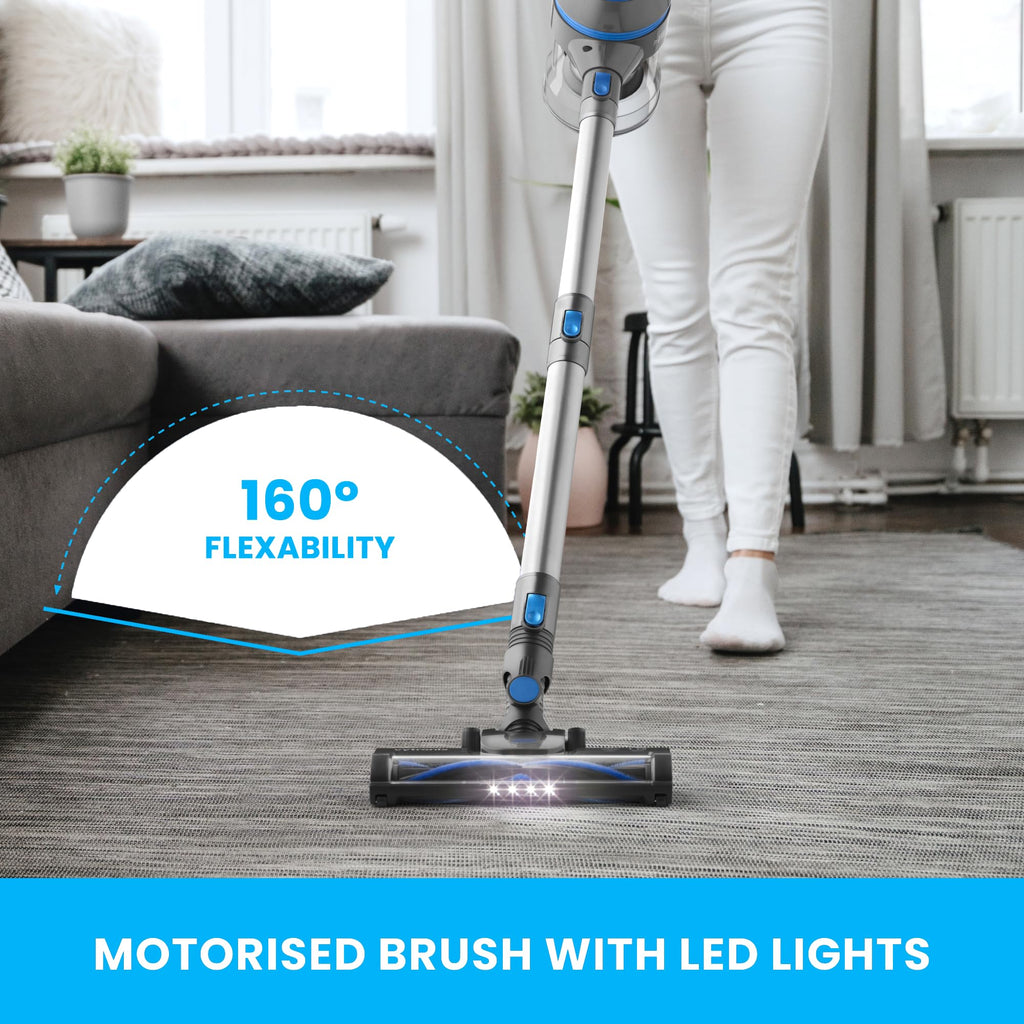VYTRONIX 3-in-1 Cordless Vacuum Cleaner 22.2V | Powerful & Lightweight | 40 Minute Run Time | Rechargeable Lithium-Ion Battery | Great for Pet Hair Carpets & Hard Floors | Upright Handheld Stick